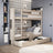 Stapelbed gewit eiken met lade – bedhek en ladder eiken, Nizio