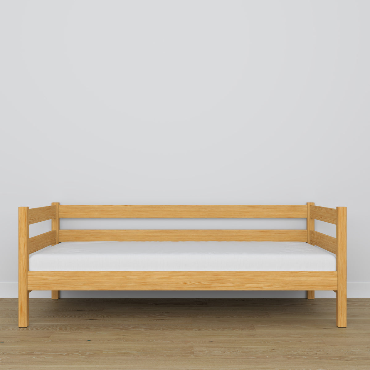 Houten slaapbank naturel grenen – details van hout en verbindingen, Nizio Home