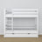 Lit superposé en bois blanc – détails des assemblages et de l'échelle, chambre d'enfant