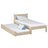 Bed met lade voor matras eiken gewit eiken – kinderkamer, scandi Nizio