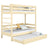 Stapelbed met matraslade houten transparant grenen – scandi kinderkamer