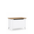 Houten kist Scandi wit / natureel eiken
