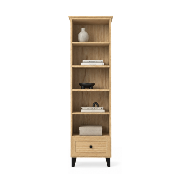 Étagère 1S 57 Scandi en chêne chêne naturel / noir