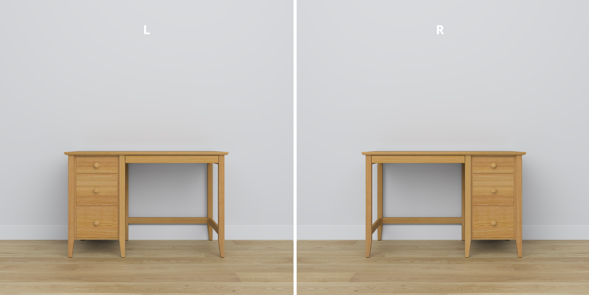 Desk 3S pine natural pine in office – Scandinavian arrangement, Nizio