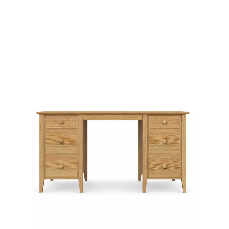 Bureau met 6 lades grenenhout naturel grenen – werkkamer en tienerkamer, scandi