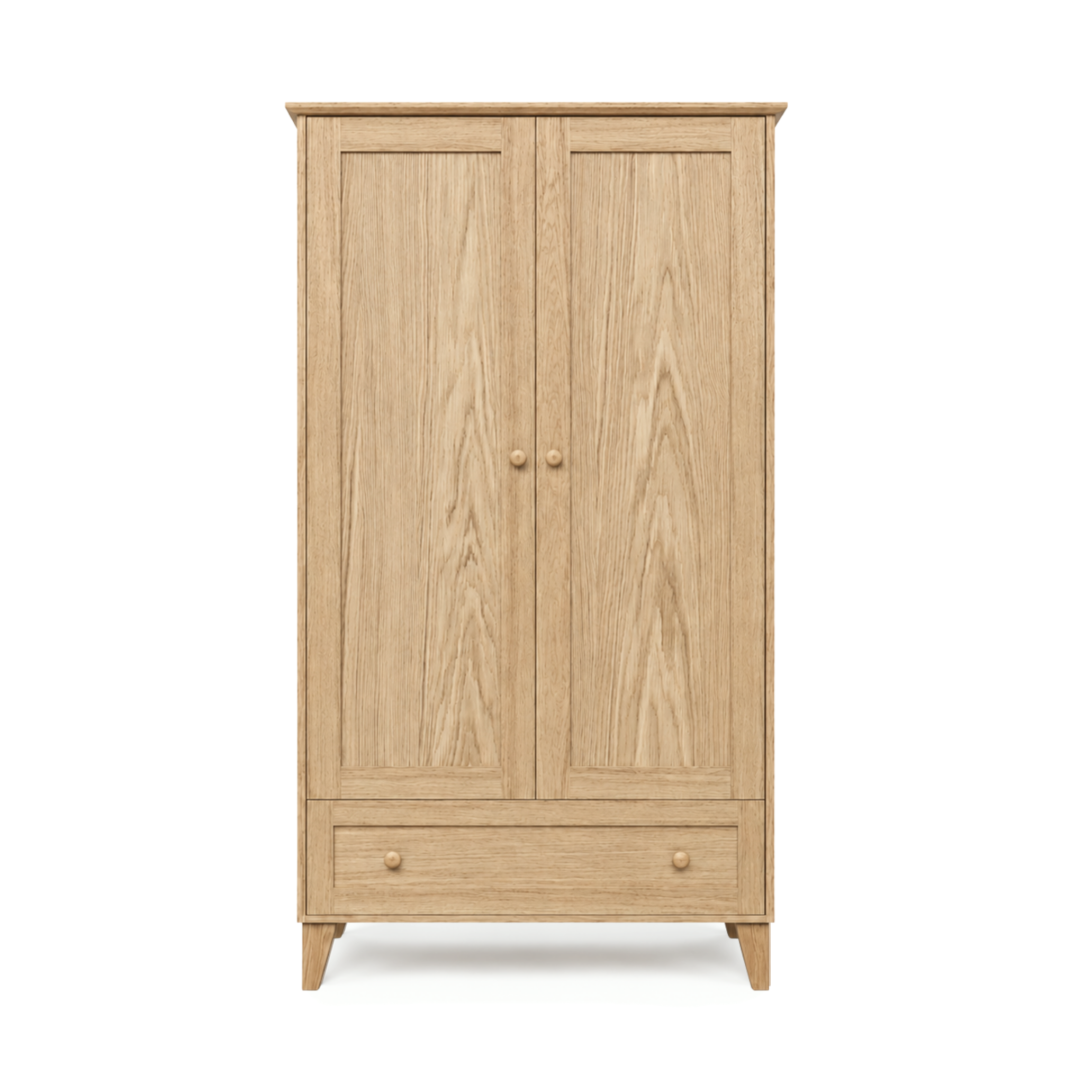 Eikenhouten kledingkast 2D1S Scandi natureel eiken