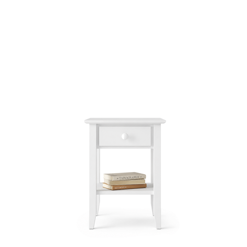 Houten nachtkastje 1S N01 Scandi wit