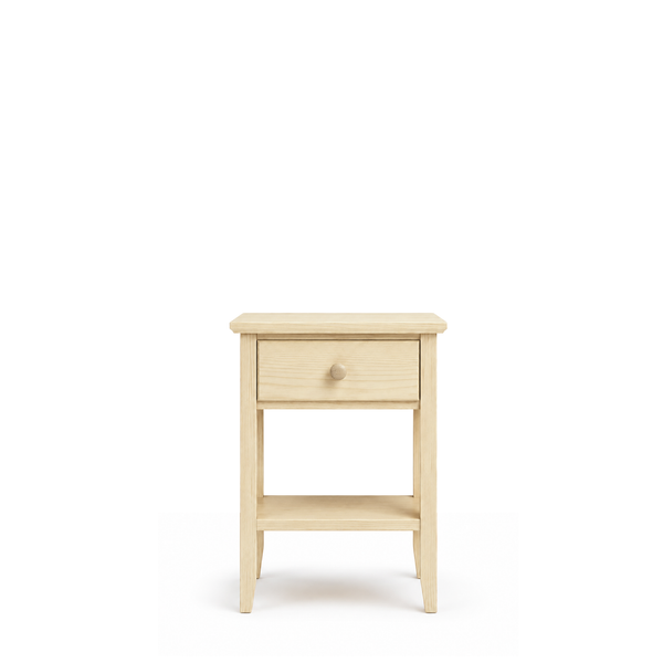 Grenen nachtkastje 1S N01 Scandi kleurloos grenenhout