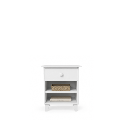 Houten nachtkastje 1S N02 Scandi wit