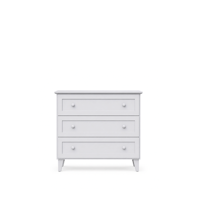 Chest of drawers with 3 drawers wooden grey 105 cm – bedroom, Scandinavian style