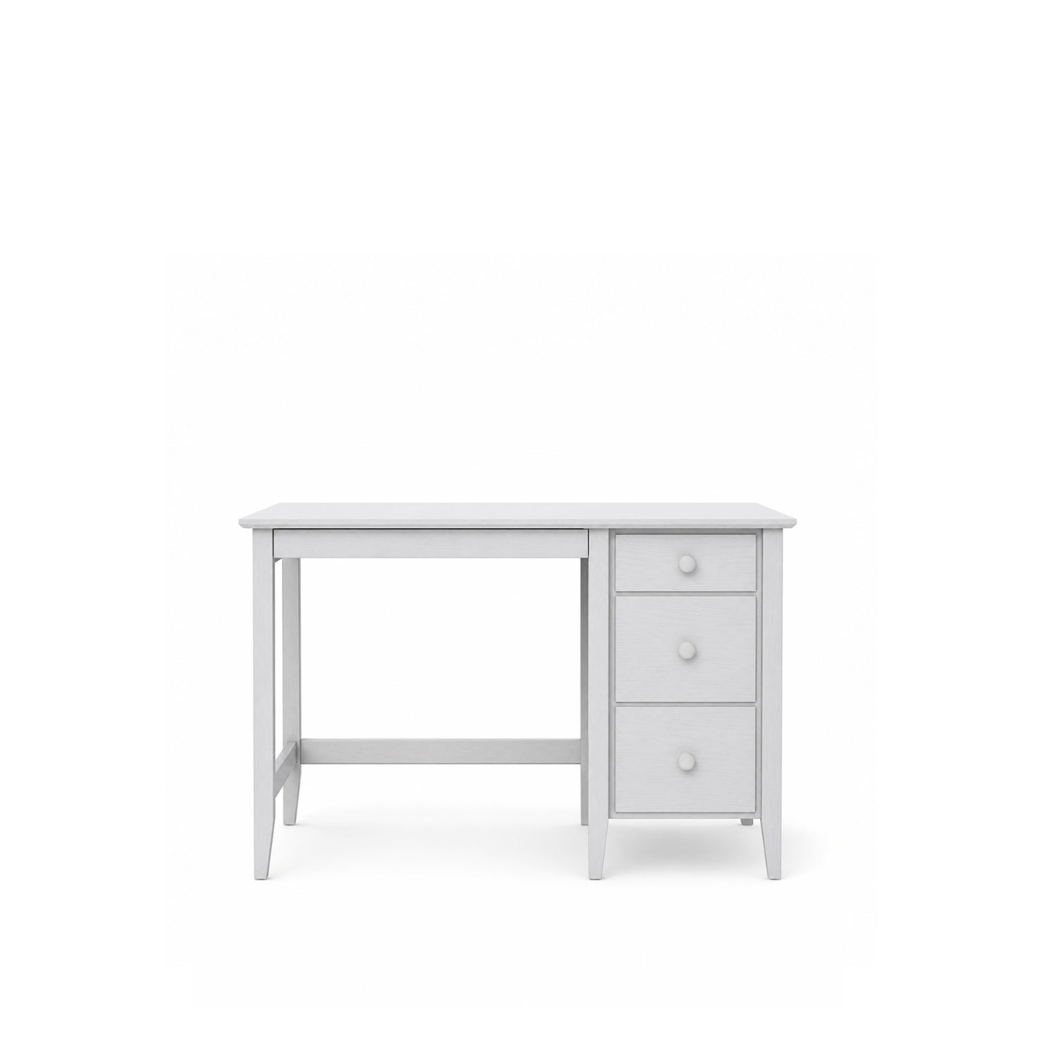 Desk with 3 drawers wooden grey – office and youth room, scandi