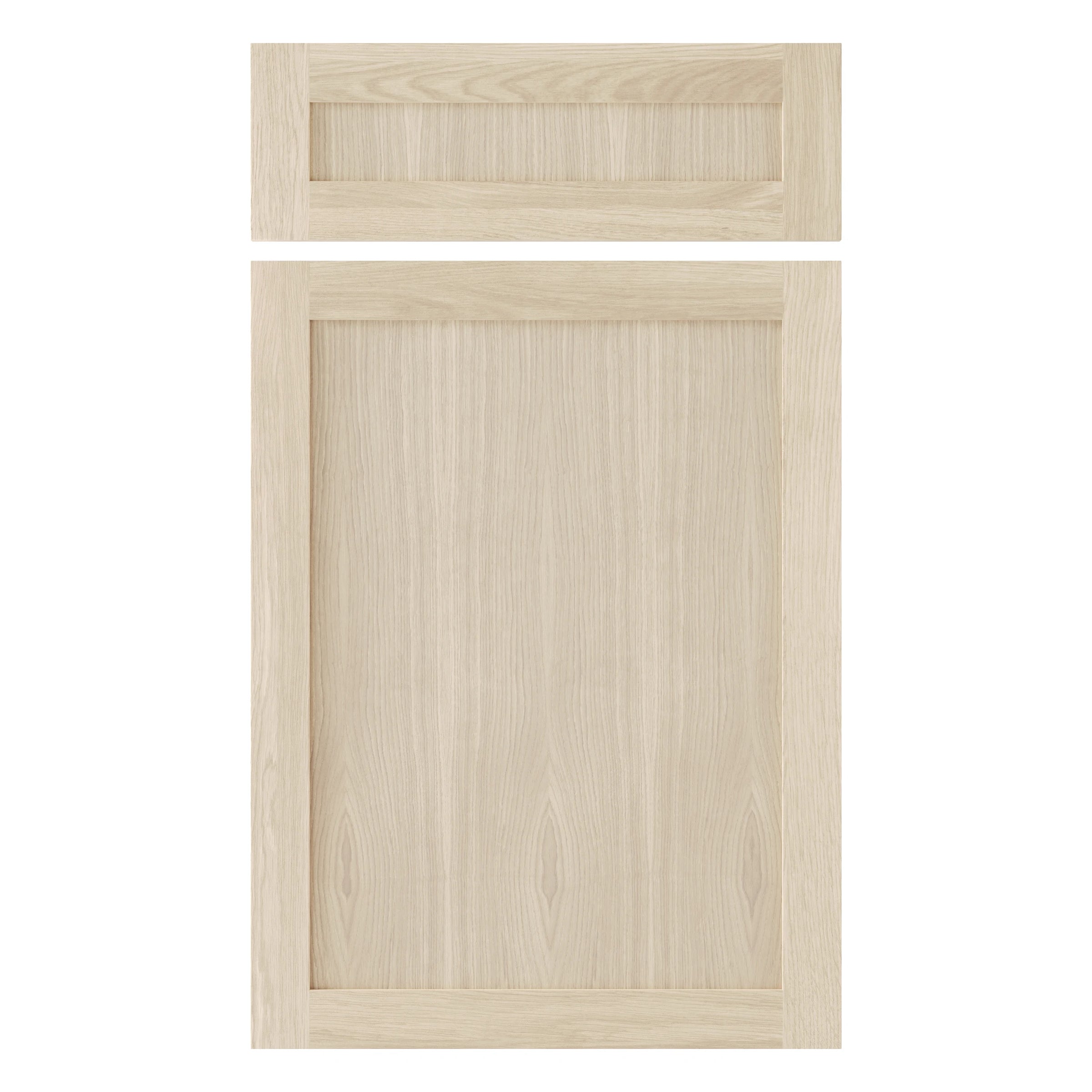 Façade de meuble en chêne blanchi