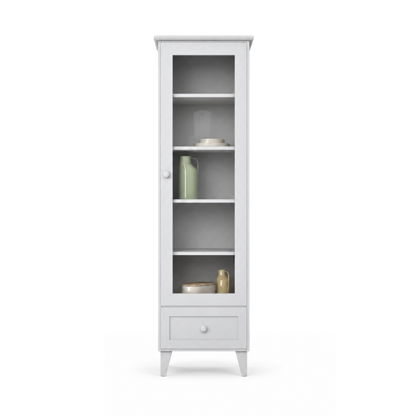 Vitrine 1S 57 Scandi en bois gris