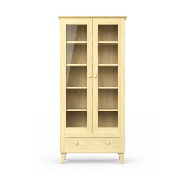 Vitrine 1S 90 Scandi en pin pin incolore